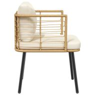 Градински столове 2 бр. с възглавници Natural Poly Rattan