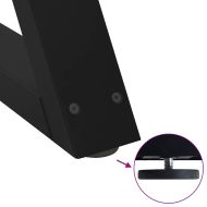 Крака за масичка за кафе, 2 бр., черни, 70 x (42-43,3) см, стомана