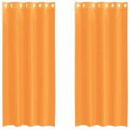 Пердета от воал с втулки, 2 бр, оранжево, 140x245 см