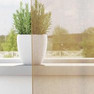 Пердета от воал с втулки, 2 бр, пясъчно