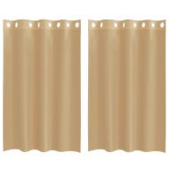 Пердета от воал с втулки, 2 бр, пясъчно