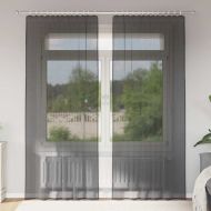 Пердета от воал с горна част, 2 бр, черно