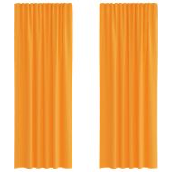 Пердета от воал с примки, 2 бр, оранжево, 140x260 см