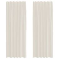 Пердета от воал с горна част, 2 бр, кремаво