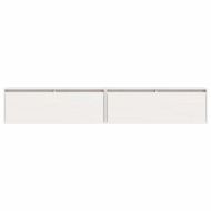 Стенни шкафове, 2 бр, бели, 100x30x35 см, бор масив