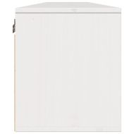 Стенни шкафове, 2 бр, бели, 100x30x35 см, бор масив