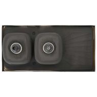 Кухненска мивка с две корита, сребриста, 1200x600x155 мм, инокс