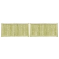 Градински порти, 2 бр, импрегниран бор, 300x75 см
