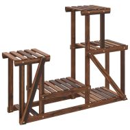 Поставка за цветя, 90x25x73,5 см, масивна ела