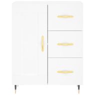 Висок шкаф, бял, 69,5x34x180 см, инженерно дърво
