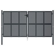 Градинска порта, антрацит, 300x150 см, стомана