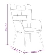 Релаксиращ стол с табуретка, горчица жълто, плат