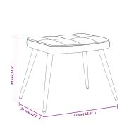 Релаксиращ стол с табуретка, горчица жълто, плат