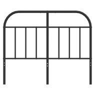 Метална резервна табла за легло, черна, 120 см