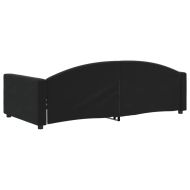 Кушетка, черна, 100x200 см, кадифе