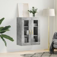 Стенен шкаф бетонно сив 69,5x34x90 см
