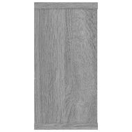 Стенни рафтове, 4 бр, сив сонома, 100x15x30 см, инженерно дърво