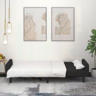 2-местно разтегателно канапе, черно, кадифе