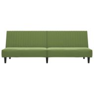 2-местно разтегателно канапе, светлозелено, кадифе