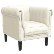 Кресло, кремаво, кадифе