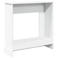 Облицовка за камина, бяла, 90x30x90 см, инженерно дърво