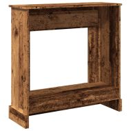 Облицовка за камина, старо дърво, 90x30x90 см, инженерно дърво