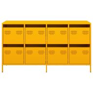 Бюфет, горчица жълто, 135x39x73,5 см, студеновалцувана стомана