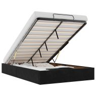 Османска рамка за легло без матрак, черна, 120x200 см, кадифе