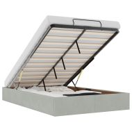 Османска рамка за легло без матрак, светлосива 120x200см кадифе