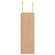 Хартиени торбички 50 бр с дръжки кафяви 26x12x35 см