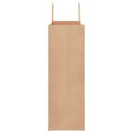 Хартиени торбички 250 бр с дръжки кафяви 45x17x48 см