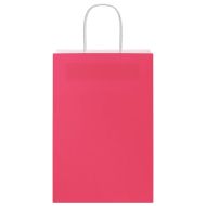 Хартиени торбички 250 бр с дръжки розови 21x11x31 см