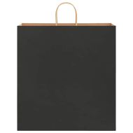 Хартиени торбички 250 бр с дръжки черни 45x17x48 см