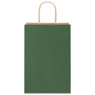 Хартиени торбички 250 бр с дръжки зелени 21x11x31 см