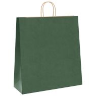 Хартиени торбички 250 бр с дръжки зелени 45x17x48 см