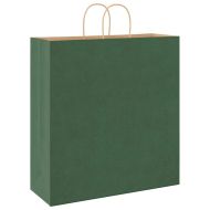 Хартиени торбички 250 бр с дръжки зелени 45x17x48 см