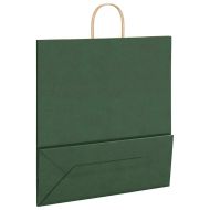 Хартиени торбички 250 бр с дръжки зелени 45x17x48 см