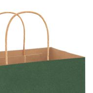 Хартиени торбички 250 бр с дръжки зелени 45x17x48 см
