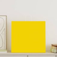 Хартиени торбички 50 бр с дръжки жълти 54x15x49 см