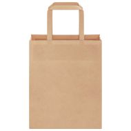 Хартиени торбички 250 бр с дръжки кафяви 18x8x22 см