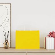Хартиени торбички 250 бр с дръжки жълти 32x17x25 см