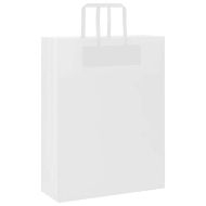 Хартиени торбички 250 бр с дръжки бели 32x12x42 см