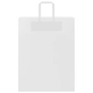 Хартиени торбички 250 бр с дръжки бели 32x12x42 см