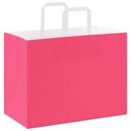 Хартиени торбички 250 бр с дръжки розови 32x17x25 см