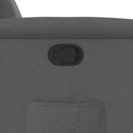 Изправящ реклайнер стол, тъмносив, текстил