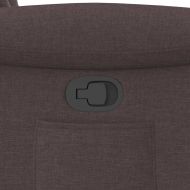 Изправящ реклайнер стол, тъмнокафяв, текстил