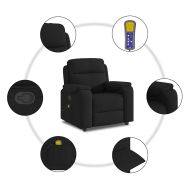 Масажен наклоняем стол, черен, текстил