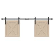 Комплект за плъзгаща врата за шкаф, стомана, 152 см