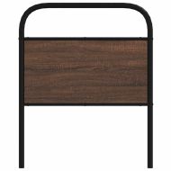 Резервна табла за легло, кафяв дъб, 75 см, стомана и инженерно дърво