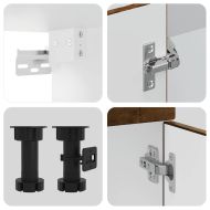 Комплект кухненски шкафове от 4 части "Porto" опушен дъб, инженерна дървесина